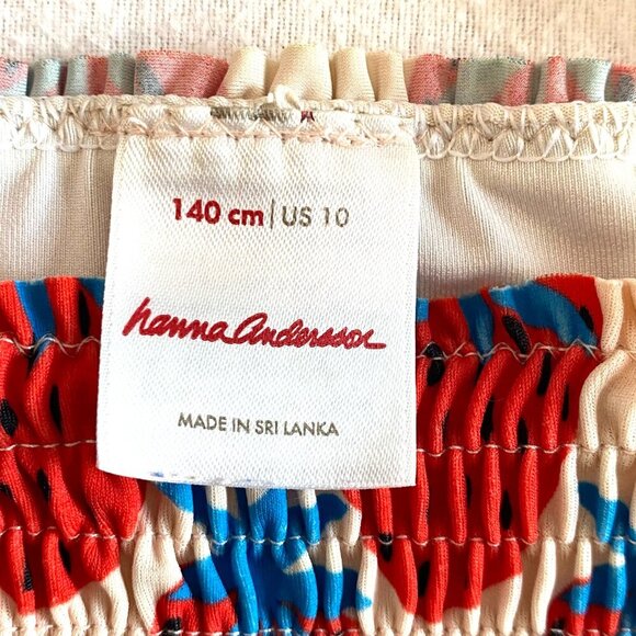 Hanna Andersson Mixie Tankini top Girls 10 strawberries stretch ruffle swim - Picture 6 of 6